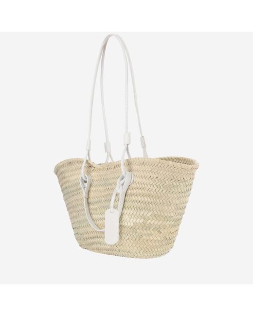 Filippo Catarzi 1910 Natural Straw Bag With Logo