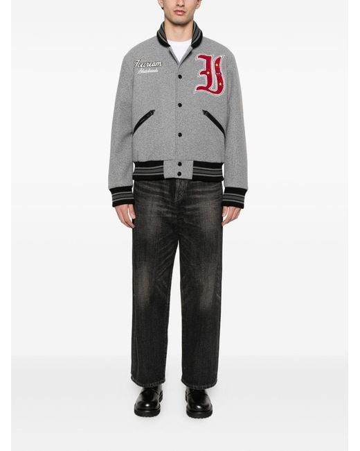 ICECREAM Gray Cotton Bomber Jacket