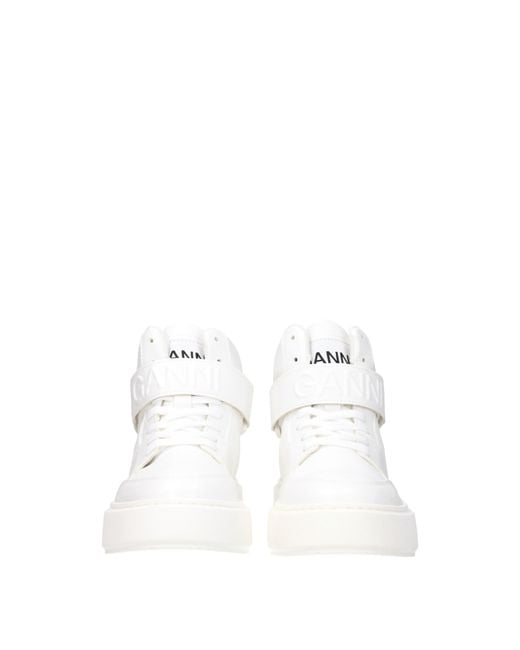 Ganni White Leather Sneakers
