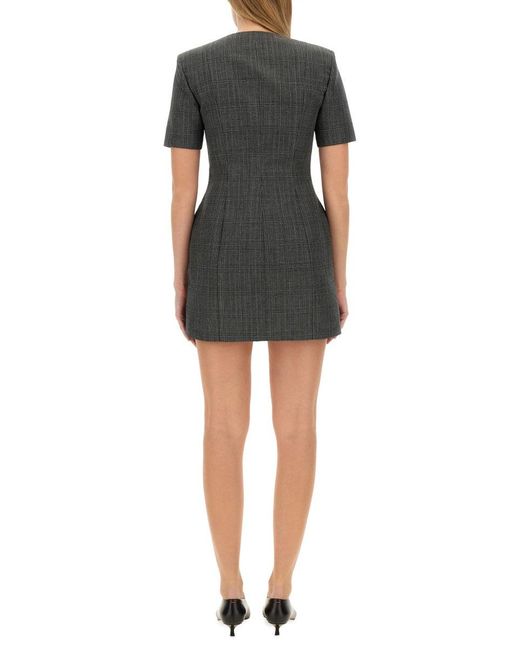 MSGM Black Wool Dress