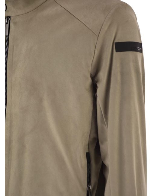 Rrd Natural Suede-Effect Stretch Technical Biker Jacket
