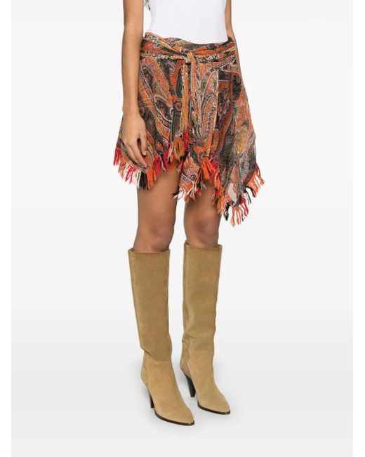Isabel Marant Mini Rok Met Grafische Print in het Red