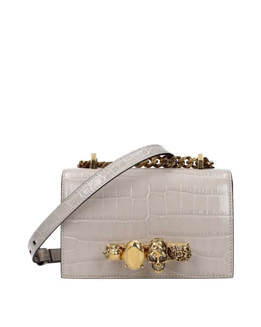 McQueen Gray Alexander Mc Queen Crossbody Bag Leather/Light