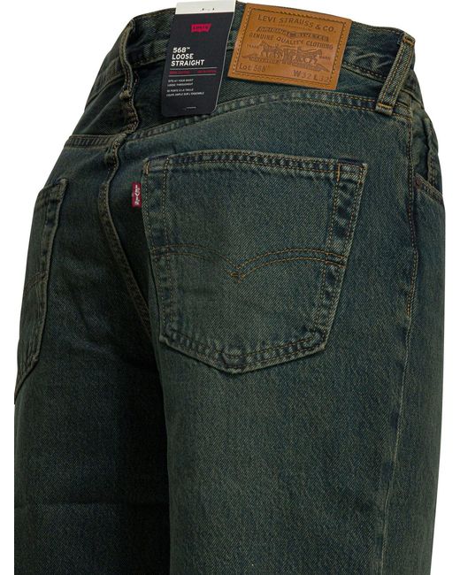 Levi's Green "568 Loose Straight" Jeans for men