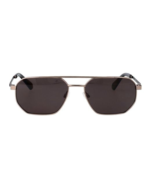 Calvin Klein Brown Rectangular Sunglasses Ckj25202 S 16