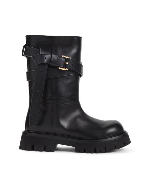 Moschino Black Leather Boots