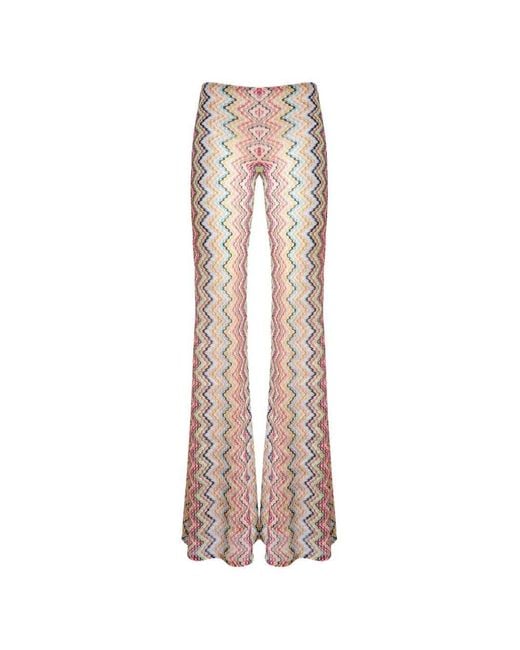 Missoni Broek Met Zigzagpatroon in het Natural