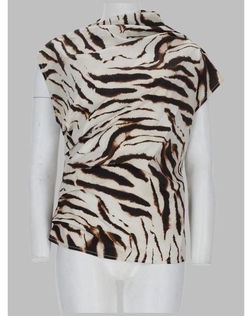 Ganni Gray Stylish Organic Cotton Top For