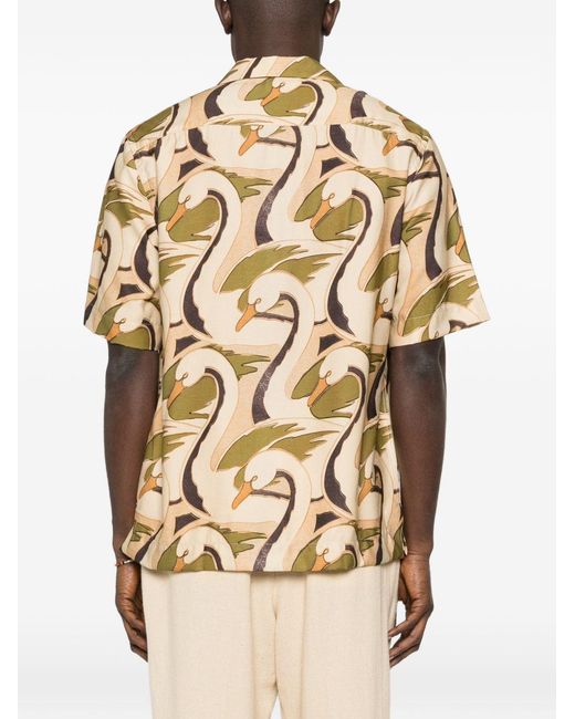 Paul Smith Natural Printed Shirt for men