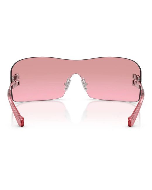Miu Miu Pink Sonnenbrille Mub53 S 1 Bc70 Y Silber/Rosa verspiegelte Frauen