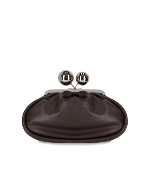 Weekend by Maxmara Pasticcino Milvanew Medium Dark Brown Clutch