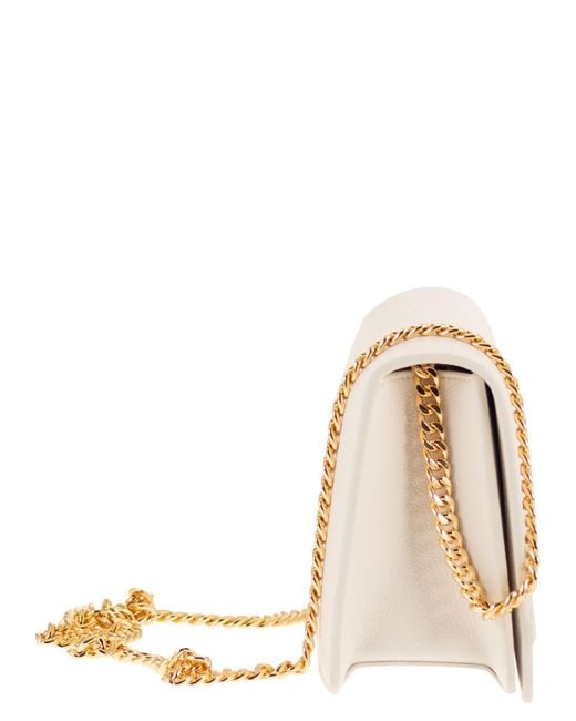 Elisabetta Franchi Natural Shoulder Bag With Logo