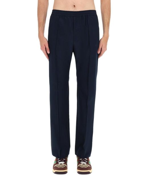 Gucci Blue Technical Panama Pants for men