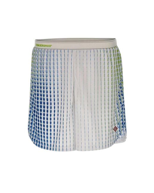 Casablanca Blue Printed Shorts