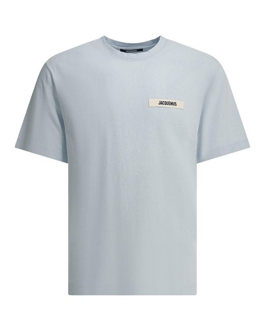 Jacquemus Gros Grain T-shirts Light Blue for men