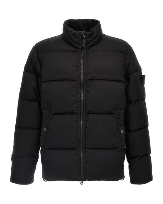 Stone Island 'Twill Wolle Down TC Ghost Stück' Down Jacke in Black für Herren