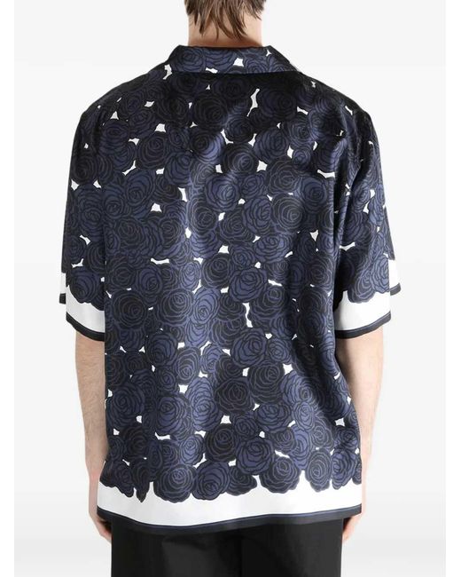 Givenchy Blue Floral Shirt for men