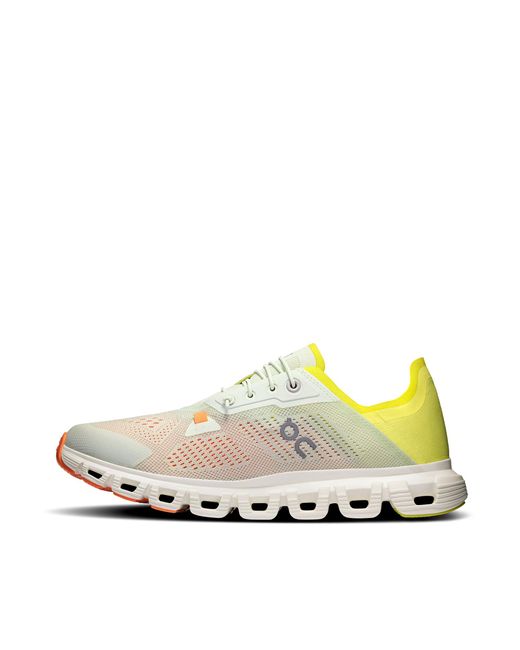 On Shoes White Sneaker Cloud 6 Coast Aloe/Limelight