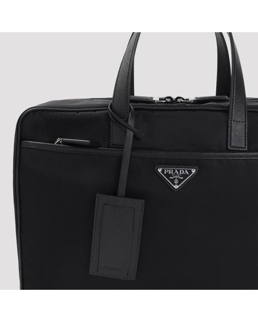 Prada Black Re-Nylon Briefcase