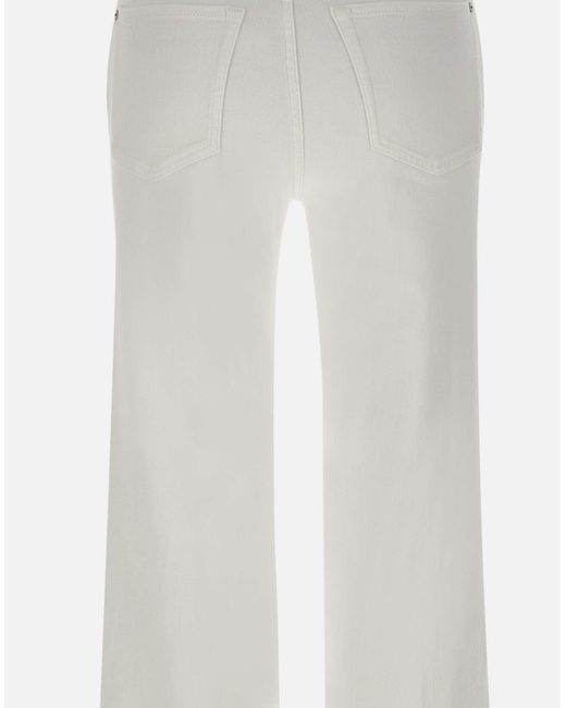 7 For All Mankind White Modern Dojo Flared Jeans