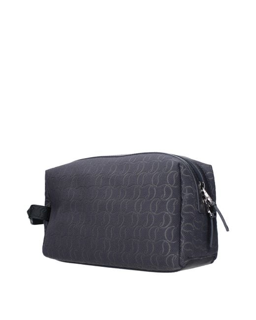 Louboutin Blue Beauty Case Uomo Tessuto Grigio/Fumo