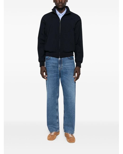 Emporio Armani Black Wool Blend Bomber Jacket for men