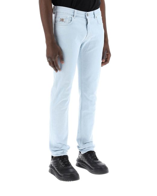 Slim Medusa Biggie Jeans Versace pour homme en coloris Blue