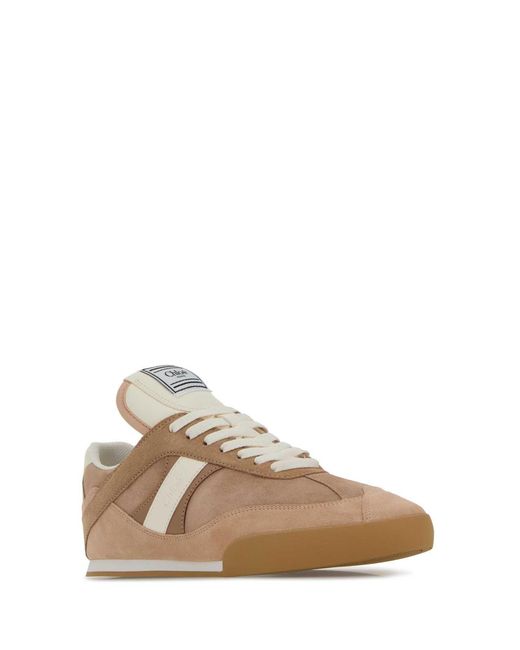 Chloé Brown Antiqued Suede Chlo㨠Kick Sneakers