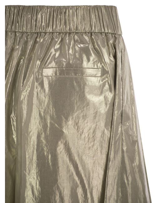Peserico Natural Laminated Cotton Poplin Trousers