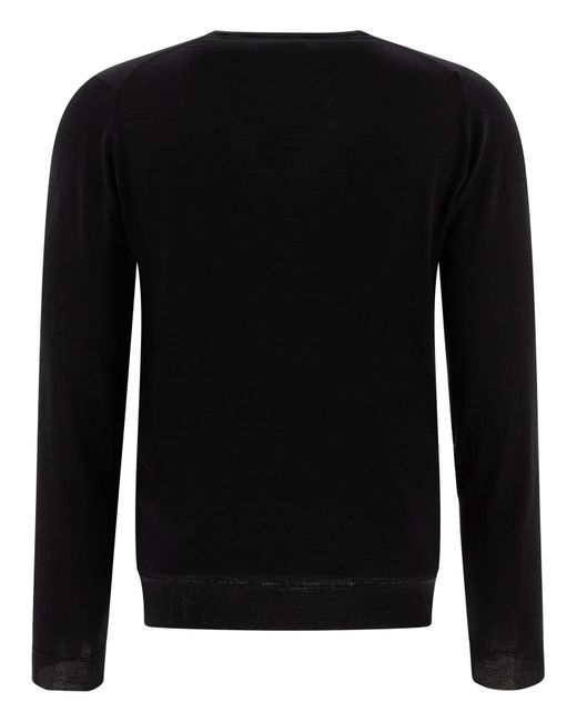 John Smedley Black Lundy Knitwear for men