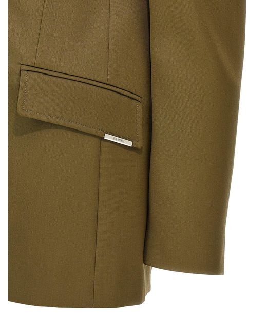 The Attico De Attico Maxi -schouderriem Blazer in het Green