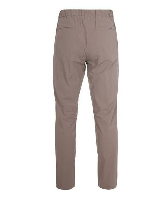 Herno Gray Tech Fabric Pants for men