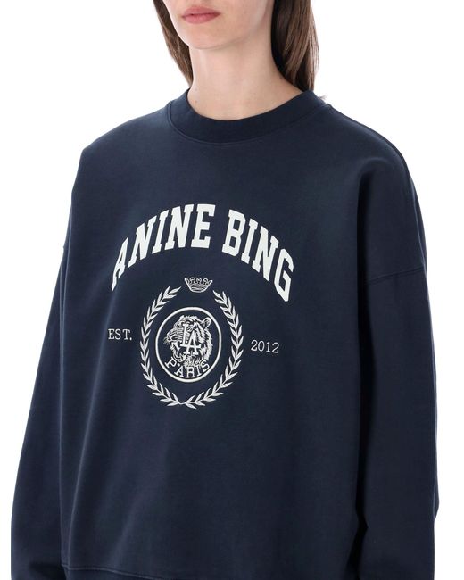 Anine Bing Blue Miles Sweatshirt Collegiate