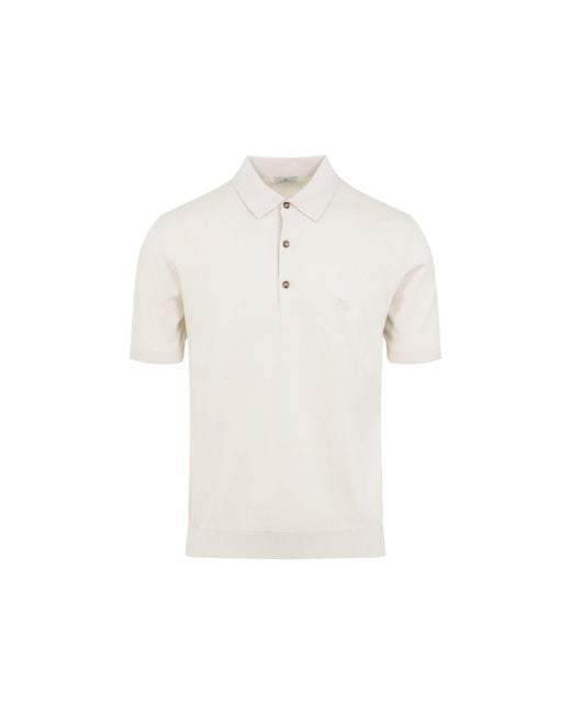 Etro White Knitted Polo