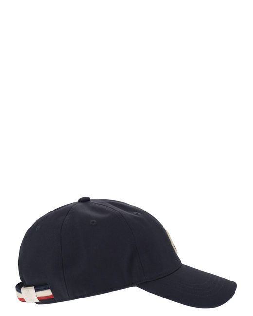 Moncler Baseball Cap Met Logo in het Blue voor heren