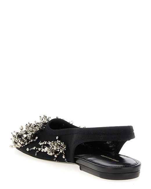 Dries Van Noten White Dries Van Note 'gestickt' Slingback