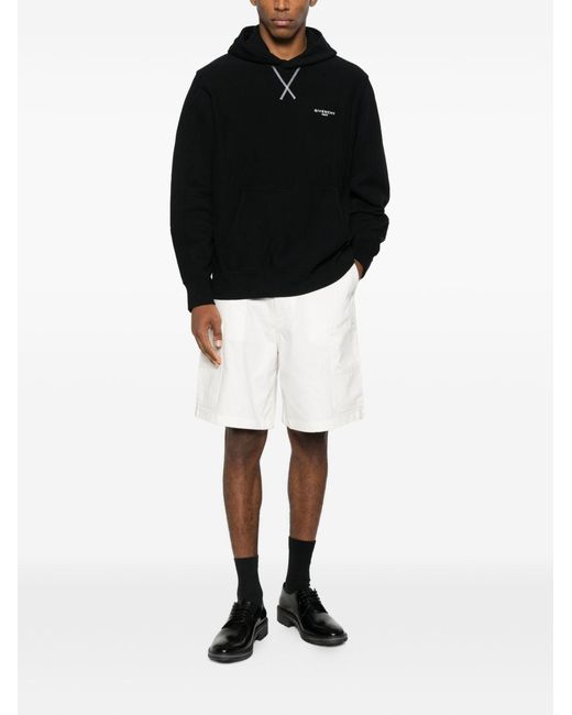 Givenchy Black Logo Cotton Hoodie for men