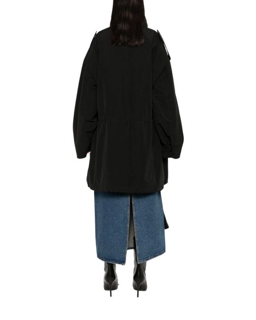 Maison Margiela Black Coat With Hood