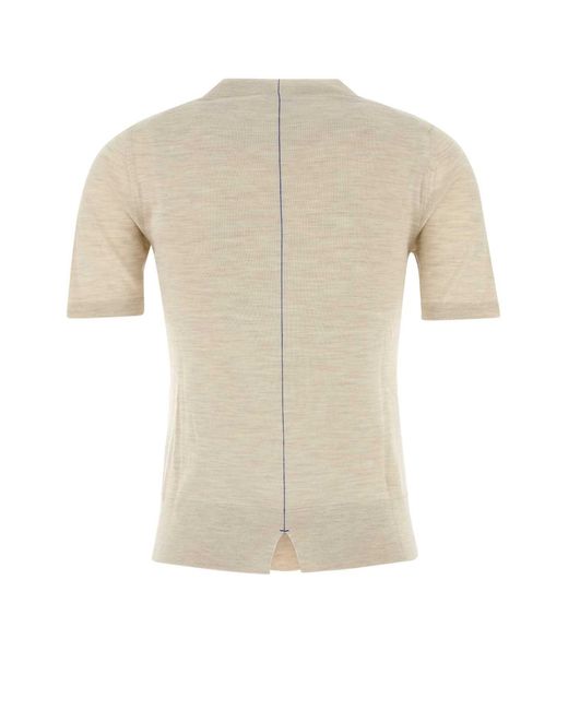 Burberry Natural Sand Wool T-Shirt