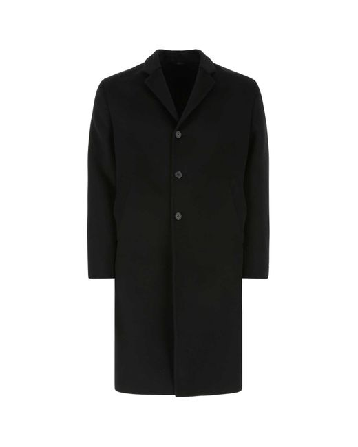 Prada Black Wool Blend Coat for men