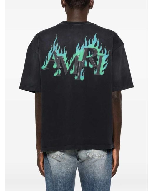 Amiri Black Crew Neck, Short Sleeved T Shirt