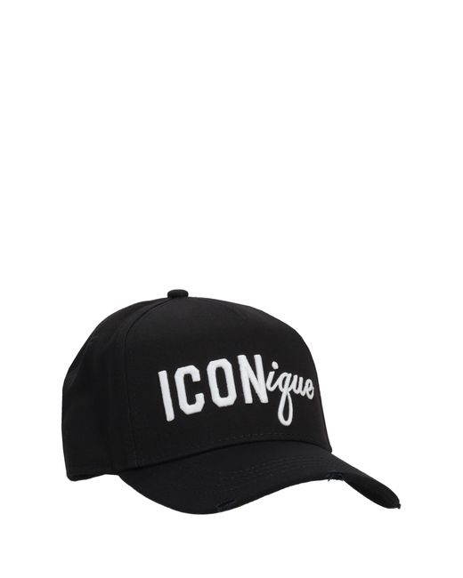 DSquared² Black Bestickte Baseballkappen