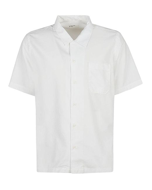 Camisa de algodón de Universal Works de hombre de color White