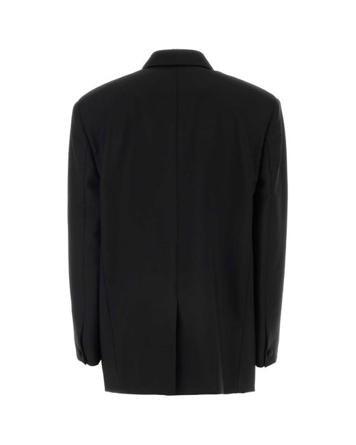 Givenchy Black Wool Blend Oversize Blazer