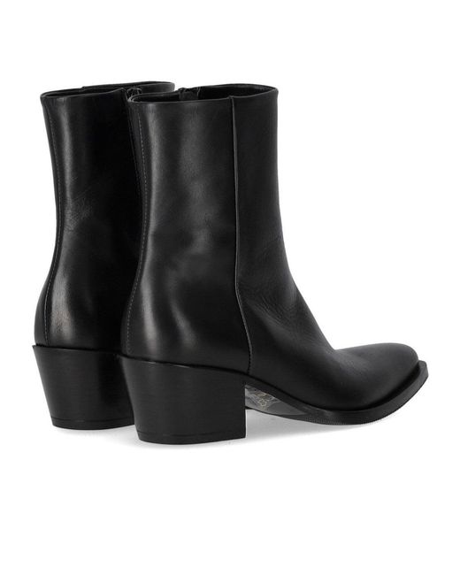 Strategia Black Heeled Ankle Boot for men