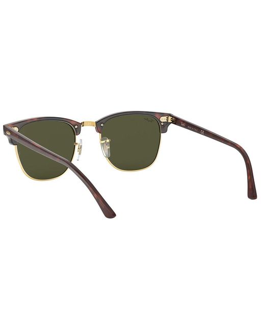 Ray-Ban Brown Sonnenbrille Rb3016 W0366 Clubmaster Schildkröte/Grün G 15 Unisex