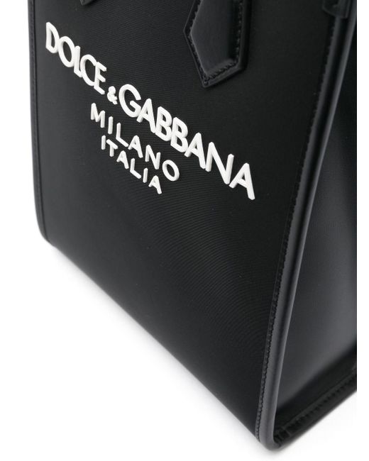 Dolce & Gabbana Black Dolce&Gabbana Small Nylon Bag With Logo for men