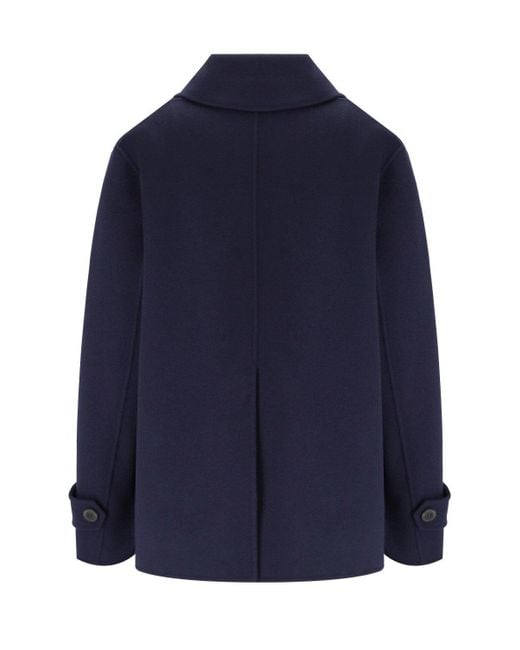 Weekend by Maxmara Blue Afone Double-breasted Caban