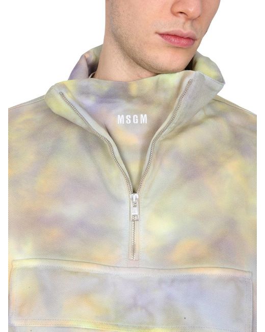 MSGM White Printed Anorak Jacket