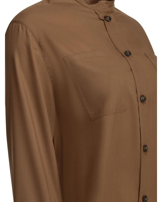 Herno Scheerwol Casual Overhemd in het Brown